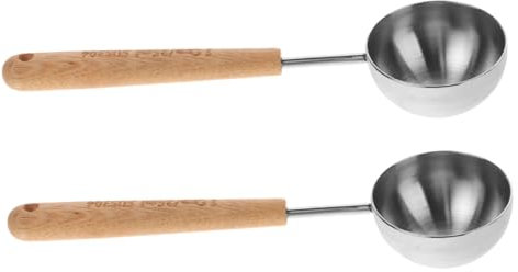 Cabilock Elegante Cucchiaio Da 25 Ml Con Manico in Legno - Perfetto Per Tè Dolci E Misurazioni Quotidiane