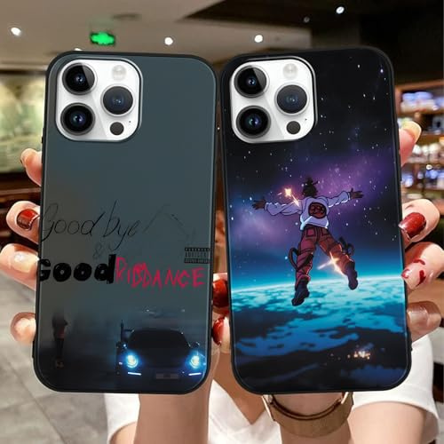 Yimctoie 2 Stück Juice Wrld Handyhülle für iPhone 13 iPhone 14 Hülle 6,1,Mode Cool Rapper Sänger Muster Design Case Silikon Stoßfest Bumper Schutzhülle für iPhone 13 iPhone 14,Blue