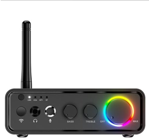 Wrtysully Transmisor Receptor de Audio Bluetooth 5.3 para TV Estéreo Doméstica, Adaptador de Audio Inalámbrico Bluetooth de Baja Latencia de Alta Fidelidad