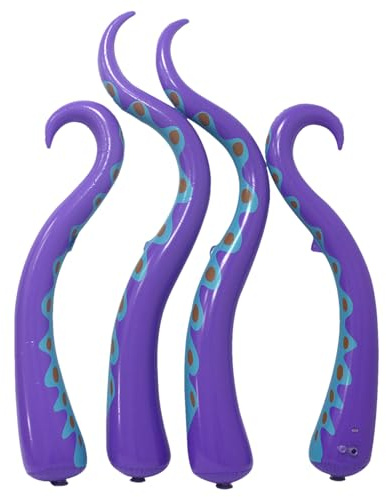 4 Stück Aufblasbare Halloween-Oktopus-Tentakel 59 Inch Inflatable Octopus Arm, Aufblasbare Halloween-Dekorationen Für Den Außenbereich Halloweens Deko Outdoor
