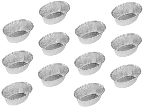 STOBAZA 125pièces Assiettes Aluminium Jetables Lot Pour Cuisson Repas Prêts à Emporter Et Rangement Facile