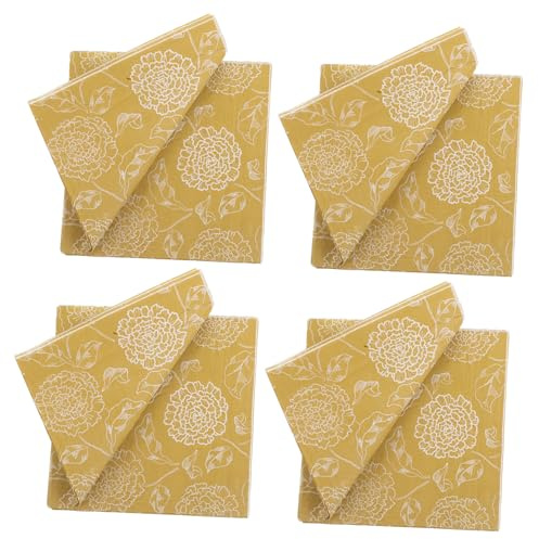 UTHCLO 40stücke Goldene Servietten Rosenservietten Aus Papier Einweg-servietten Für Hochzeit Geburtstagsfeier Restaurant Partydekoration Tischdeko