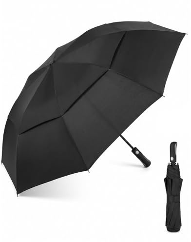 Lorrrtta Golf Umbrella Windproof and Rainproof, 54 Inch Large Umbrella with Automatic Open, Double Vented Canopy for 2-3 People, Durable Outdoor Protection for Rain and Sun