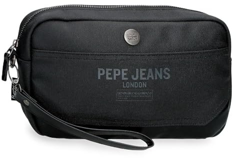 Pepe Jeans Berwick Bolso de Mano Negro 24,5x15x6 cm PU y Poliéster 2,21L by Joumma Bags