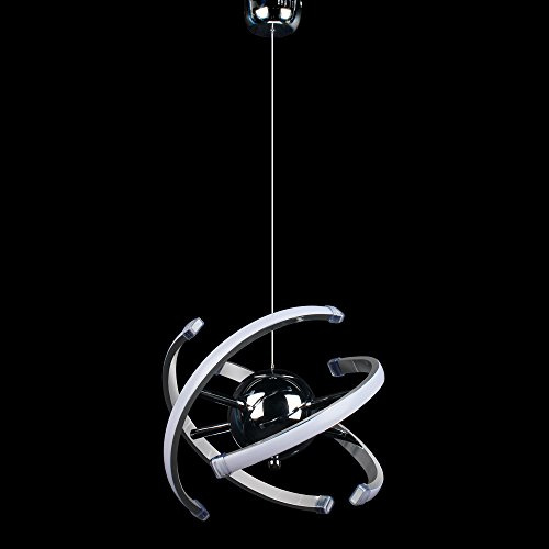 ELINKUME 23W LED Pendant Light, Modern Chandelier Ceiling Light Fixture, AC 220V 4000K Natural Light, Tube & Cord Adjustable