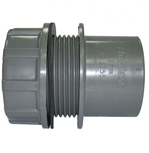FLOPLAST Solvent Grey 32mm (36mm) Tank Connector - Bag of 5