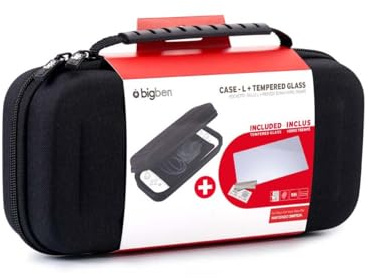 BigBen Interactive SWITCHPACK5 - Kit Nintendo Switch: funda rígida, protector de pantalla de cristal templado y paño antiestático