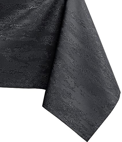 AmeliaHome Tischdecke 120x200 cm Tischtuch Tafeldecke Fleckschutz Lotuseffekt Abwaschbar Wasserabweisend Ornament Vesta anthrazit