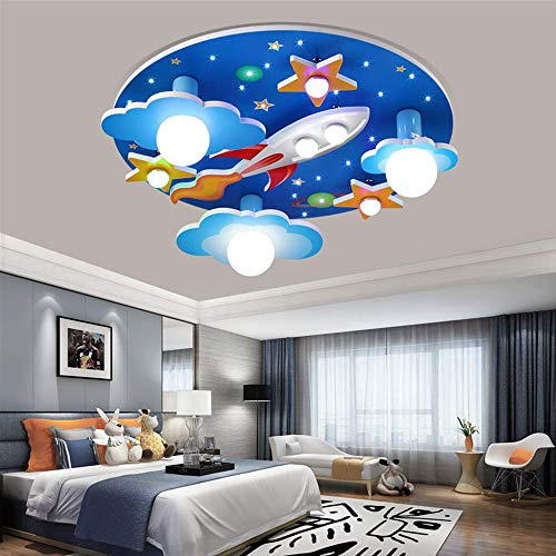 LED Deckenlampe Kinderzimmer Universum Sternenhimmel Deckenleuchte Wohnzimmerlampe Kinder Arbeitszimmer Indoor Deckenbeleuchtung Junge Mädchen Schlafzimmer Cartoon Deckenspot Mit Fernbedienung Ø61cm