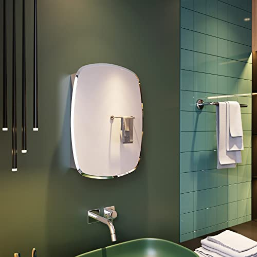 ELEGANT Stainless Steel Bathroom Mirror Cabinet Fully Assembled 600x450 mm