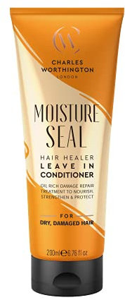 Charles Worthington Moisture Seal Hair Healer Leave-In Conditioner, Dry and Frizzy Hair, No Rinsing Treatment for Smoother Hair, 200 ml