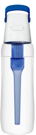 Dafi Gourde Filtrante SOLID, 1 Filtre à Charbon Actif, Bleu 0,7 L - Sans BPA Bouteille d'eau, Filtre le Chlore et autres contaminants - Gourde Sport, Gourde Paille, Bouteille d'eau de Sport