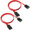 MEIRIYFA 2x SATA-Verlängerungskabel, 7-polig, 50 cm, Rot, für interne und externe Festplatten, SSDs
