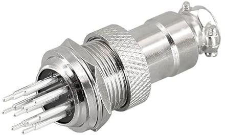 Elecbee Runder GX16 Stecker und Buchse 8-poliger Luftfahrt GX16 Standardstecker, männliche Buchse für Leiterplatte