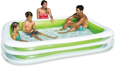 Summer Waves Piscina, Piscina Gonfiabile, Piscina per Famiglie, Piscina da Giardino, Piscina Rettangolare, 2,62 M x 1,75 M x 46 CM