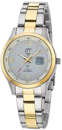 ETT Eco Tech Time Funk Solar Damen Uhr Analog mit Edelstahl Armband ELS-11590-12M