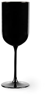 Excelsa Nordic Set 6 Calici Neri, Vetro Spruzzato, Capacità 410 Ml.