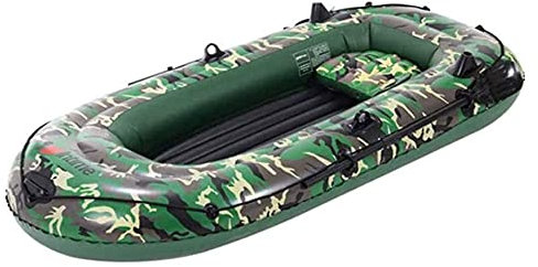 WolFum Großes aufblasbares Kajakboot, Tourenkajak-Kanuboot-Set, aufblasbares Rafting-Angelboot mit Paddeln und Luftpumpe für Wassersport