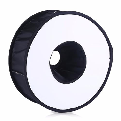 Diffuseur de Flash Annulaire Pliable, 17 Pouces, Diffuseur de Flash Annulaire Portable Universel, Boîte à Lumière, Mini Dôme Rond Pliable avec Pochette de Rangement, pour