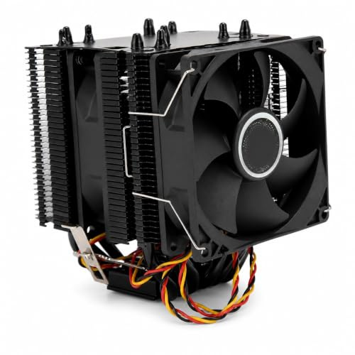 Elprico 90mm CPU Air Cooler, 6 Heat Pipes Dual Tower PC Cooling Fan 3 Pin Hydraulic Bearing Heatsink with Bracket and Silicone Grease, for INTEL Sockets