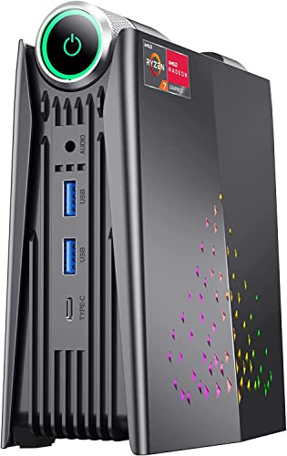 ACEMAGICIAN Mini PC AMD Ryzen 5 5600U (jusqu'à 4,2 GHz), Micro Ordinateur de Bureau 16 Go de RAM 512 Go SSD M.2 avec réglage 3 Modes, écran HDMI/DP/Type-C