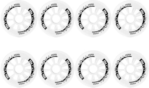 Skateboard-Räder, 8 Stück, für den Außenbereich, Inline-Rollschuhräder, für den Innenbereich und Tretroller, Hinterräder für Inline-Skates und Tretroller, professionelles Eisschnel