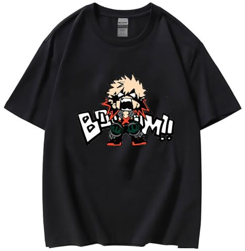 My Hero Academia T-Shirt Mit Grafikdruck Bakugou Katsuki Cartoon Sommer Rundhals 2D Gedruckt Tops Teenager Hohe Qualität Hip Hop Wild Streetwear