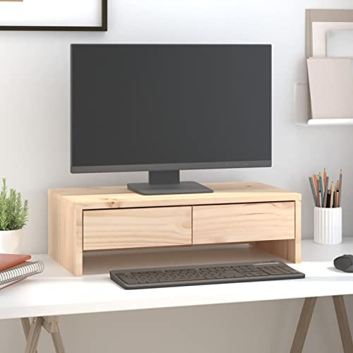 LAPOOH Monitorständer 50x27x15 cm Massivholz Kiefer, Monitor Erhöhung, Schreibtischaufsatz, Monitor Erhöhung Schreibtisch, Bildschirm Erhöhung, Schreibtisch Regalaufsatz - 813954