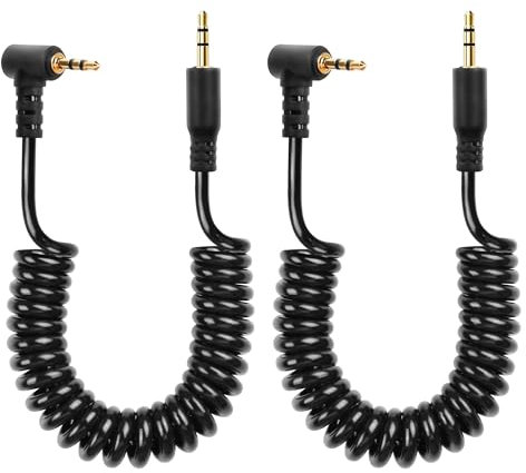 CERRXIAN 2 cavi audio da 2,5 mm, TRS da 2,5 mm, spina a 3 poli su maschio, cavo audio AUX stereo per videocamera, telecamera, cuffie, IR blaster e trasmettitore IR – 1 m (da M a ML)
