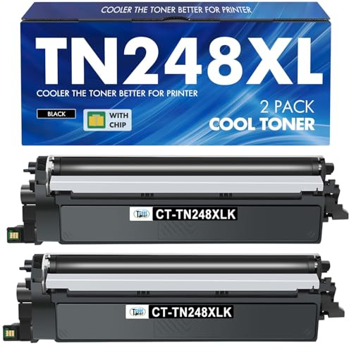 TN248XL TN248 MFC-L3760CDW TN248BK TN248XLBK Black Toner Cartridges 2-Pack | Kompatibel für Brother TN-248XL TN-248 TN 248XL 248 MFC-L3740CDW DCP-L3560CDW MFC-L3740CDWE MFC-L8390CDW HL-L3240CDW