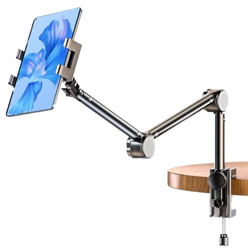 IVEOPPE Tablet Halterung Tisch,iPad Halterung Bett,360°Verstellbar Langarm Tablet Halter Bett, für iPad Pro Air Mini 4-1.7 Tablet Smartphone