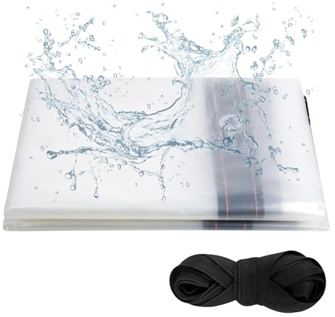 Clear PVC Tarpaulin - 2m x 3m, Waterproof, Transparent with Eyelets and Rope, Ideal for Home, Garden, Outdoor, Camping, Caravan