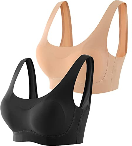 TYUIOP Mastectomy Bras with Pockets high Impact Sports Bra Unlined Bra Women's Bras Non Wired Cotton Cleavage Cover up for Dresses Women's Beauty Lace Non Padded Minimiser Full