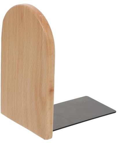 SECFOU Holz Buchständer Buchenholz Buchstütze Robust Stabil Für Bücherregale Büro Wohnzimmer Einfacher Buchhalter Zur Organisation Und Dekoration