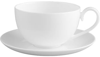 Villeroy & Boch Royal Lot de 6 tasses à café avec soucoupes, 200 ml, pour 6 personnes, vaisselle à café classique, en porcelaine de qualité supérieure, blanc