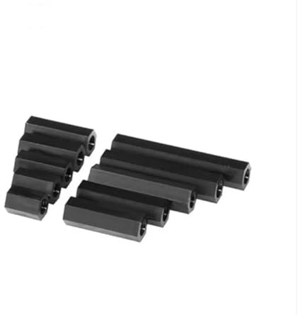KSeSii 50 Stück/Lot M3 * LL = 5 mm bis 50 mm Innengewinde, schwarzer Sechskant-Gewinde-Abstandshalter, PA66-Nylon-Abstandshalter for Leiterplatten(M3x25)