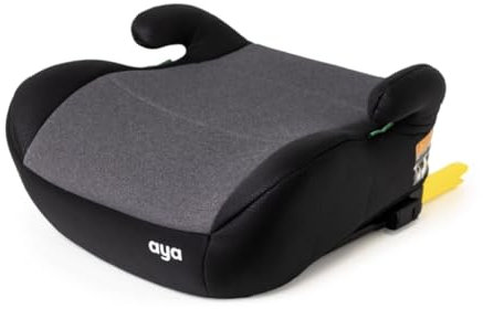 Aya EasyTravel i-Size Isofix Booster Seat | R129 Compliant Car Seat for Kids (135–150cm, Ages 6–12) | Lightweight, Compact & Travel-Friendly with Ergonomic Design (Stone Grey)