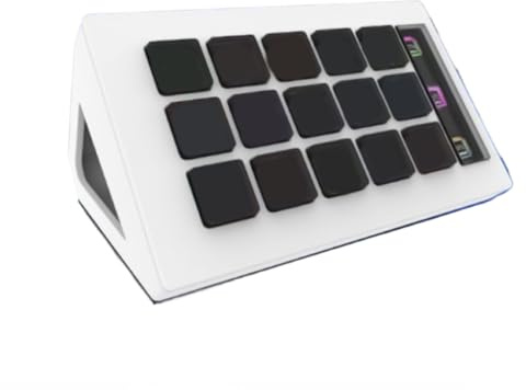 TEMOOUES Écran LCD Dynamique 15 Clé Macro Contrôleur pour Le Streaming Personnalisable Gestion des Médias Easy Access Macro Keypad