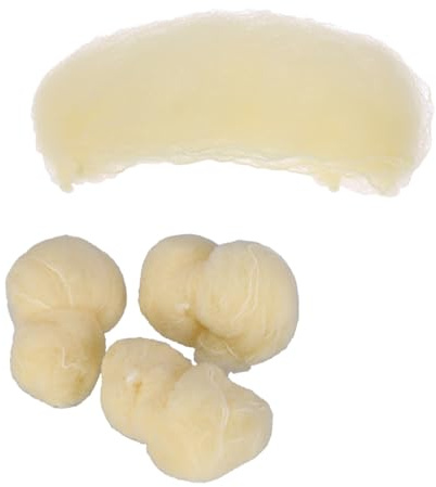 DEARMAMY 100 Stück Elastische Haarnetze 50cm Unsichtbares Mesh Haarnetz Goldfarben Für Gastronomie Klinik Lebensmittelindustrie