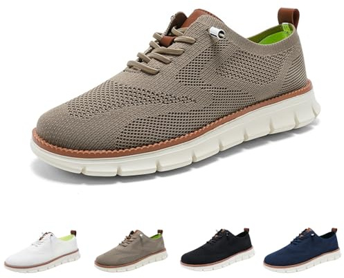 hellozentis zentis Walkair - Chaussures Orthopédiques Ultra Confortables Homme Oxfords, Chaussures de Ville Décontractées Respirantes, Mocassins Légers à Lacets pour Marche