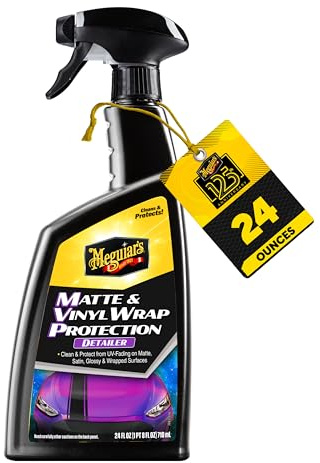 Meguiar's Matt- und Vinyl-Folienschutz: Dieser fortschrittliche Auto-Detailer ist der perfekte Weg, um Autofolien und matte, satinierte und glänzende Oberflächen schnell zu reinigen und zu schützen | Fortschrittlicher Auto-Detailer reinigt und schützt Autofolien und matte, satinierte und glänzende Oberflächen mit