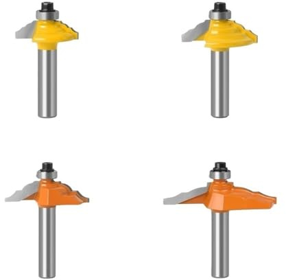 Punte for fresare 4 pezzi Utensili for la lavorazione del legno, punte for fresatrice di lunga durata con gambo in acciaio al carbonio da 8 mm di diametro