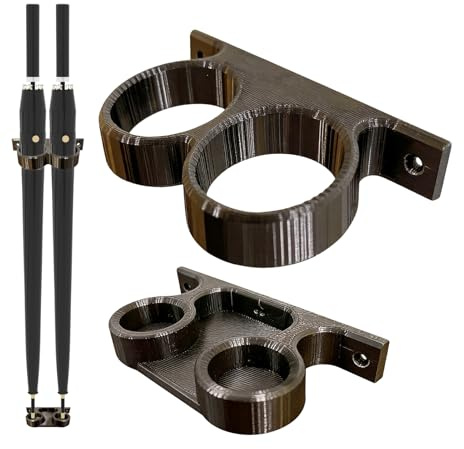 Umbrella Holder - Heavy Duty Wall Mounted RV Storage, 3D Printed Screw Fix Stand, Drip Tray Rainwater Collector + Hole Space Saver, 15cm Waterproof Bracket - For Car Bedroom Patio & Office