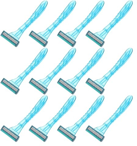 ibasenice Lamette Usa e Getta in Acciaio Inossidabile 20 Pezzi per Uomo e Donna, Rasoio Corpo Multifunzione Design Ergonomico per Viaggi e Hotel