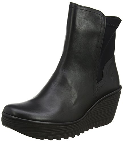 Fly London - Yuan752fly, Botas Mujer, Negro (Black), 38 EU