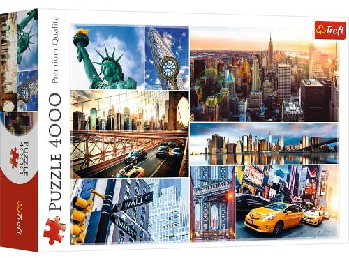 Trefl TR45006 New York, USA, Collage 4000 Teile, Premium Quality, für Erwachsene und Kinder ab 15 Jahren Puzzle, Farbig