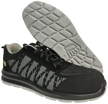 BEE WORK BY TOMÁS BODERO Zapatos de Seguridad Hombre Mujer Homologado. Suela Antiestática y Puntera Fibra Vidrio. Calzado Seguridad Deportivo Indra S3 BEEWORK Unisex (Gris, Numeric_44)