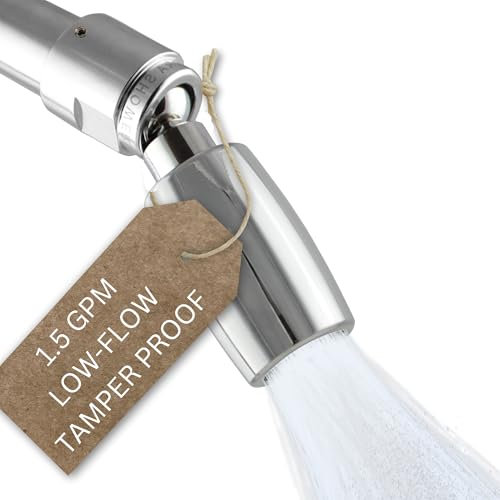 High Sierra Showerheads® - Pommeau de douche d'extérieur classique entièrement en métal - Résistant au vandalisme - Idéal pour les piscines extérieures, les plages, les terrains de camping et plus
