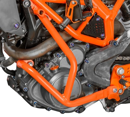 Motorrad Sturzbügel Schutzbügel Unterer für DUKE250 DUKE390 Duke 250 390 2017-2023 (Orange)