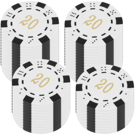 SAFIGLE 50 Stück Spielchips Aus Kunststoff Abs Runde Digital Chips Für Bingo Und Poker Klassenzimmer Lernspiel Zubehör